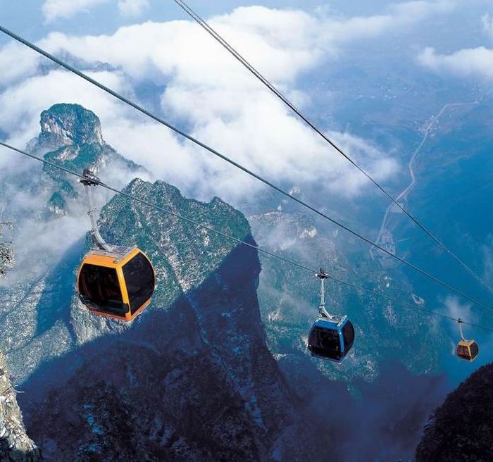 cable car aerial view