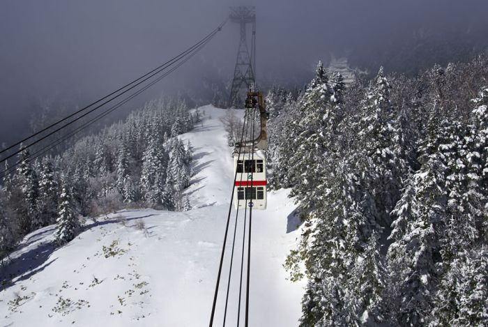 cable car aerial view