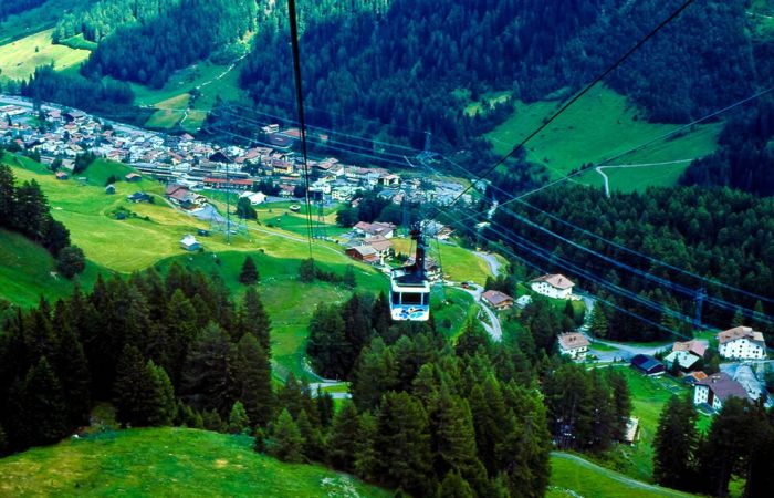cable car aerial view