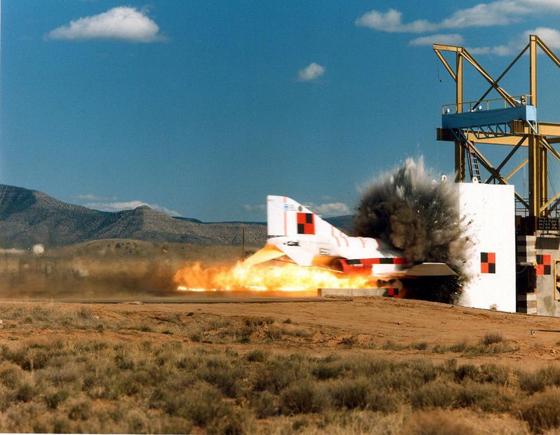 space shuttle crash test