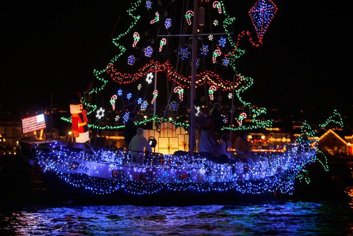 The Newport Beach Christmas Boat Parade, Newport Beach, California, United States