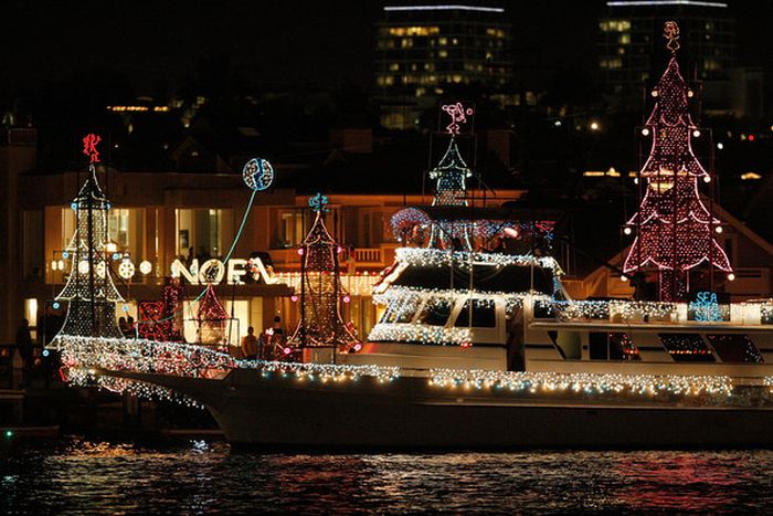 The Newport Beach Christmas Boat Parade, Newport Beach, California, United States