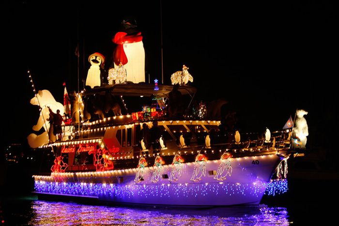 The Newport Beach Christmas Boat Parade, Newport Beach, California, United States