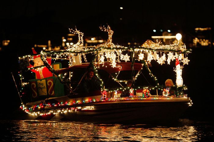 The Newport Beach Christmas Boat Parade, Newport Beach, California, United States