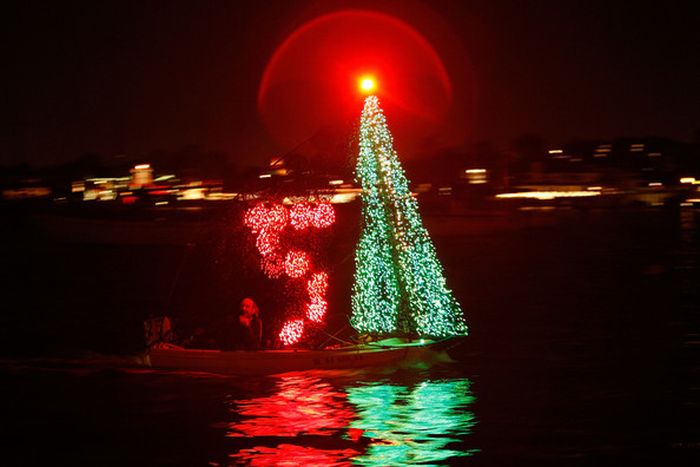 The Newport Beach Christmas Boat Parade, Newport Beach, California, United States