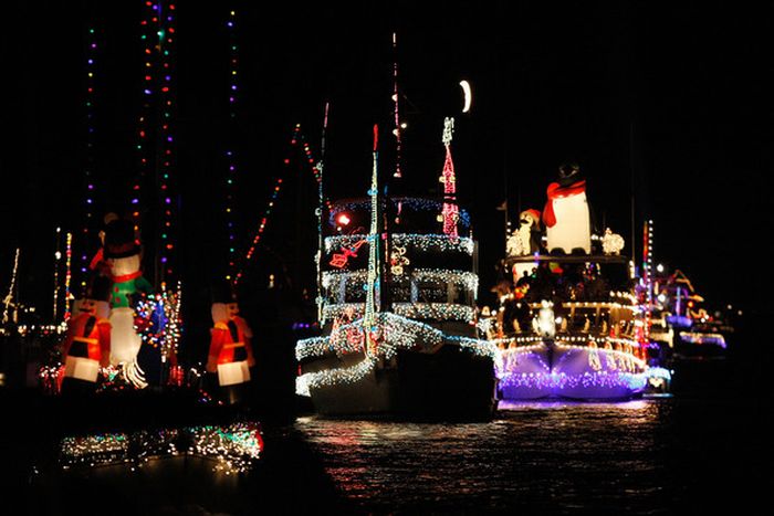 The Newport Beach Christmas Boat Parade, Newport Beach, California, United States