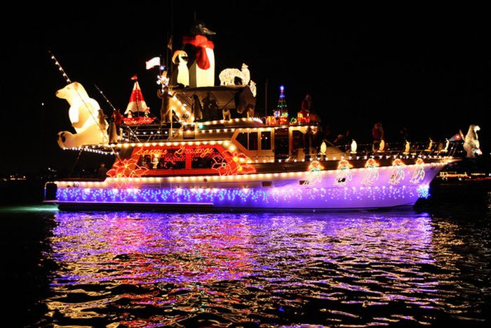 The Newport Beach Christmas Boat Parade, Newport Beach, California, United States