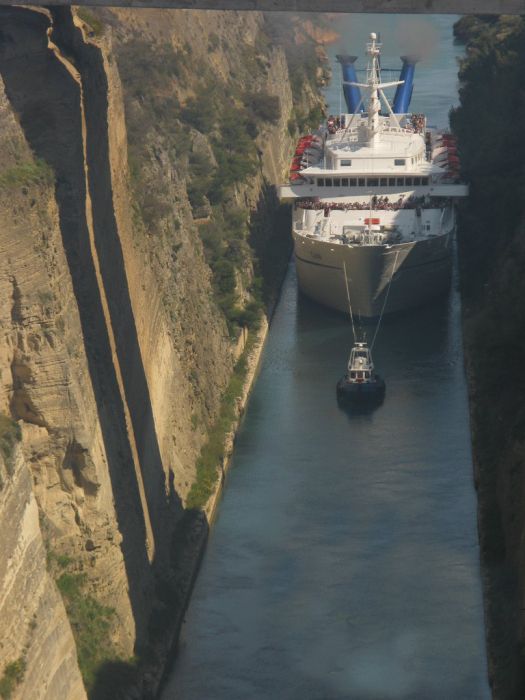 The Corinth Canal, Aegean Sea, Greece