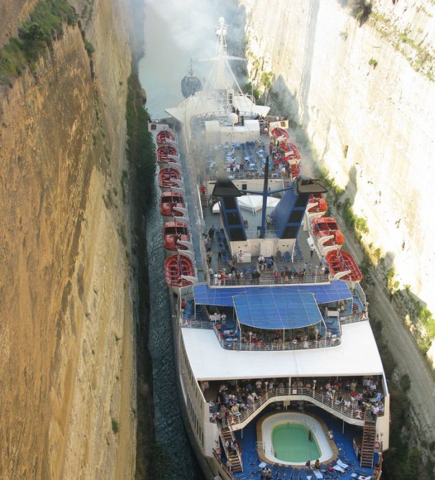 The Corinth Canal, Aegean Sea, Greece