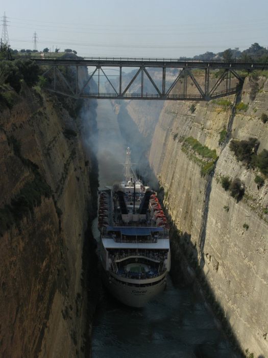 The Corinth Canal, Aegean Sea, Greece