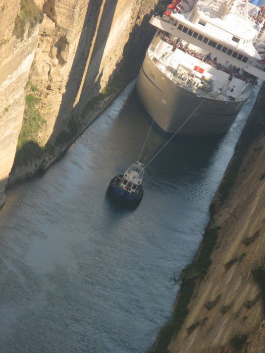 The Corinth Canal, Aegean Sea, Greece