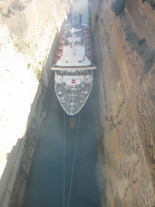 The Corinth Canal, Aegean Sea, Greece