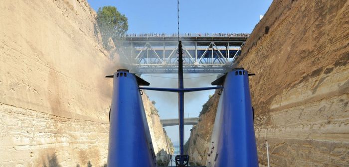 The Corinth Canal, Aegean Sea, Greece