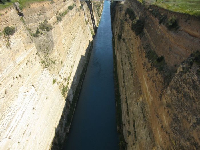 The Corinth Canal, Aegean Sea, Greece