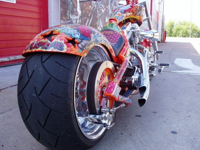 Custom chopper by Rick Fairless, Strokers Dallas