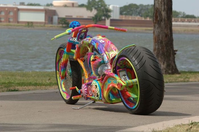 Custom chopper by Rick Fairless, Strokers Dallas