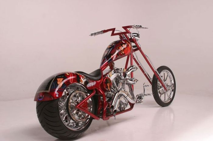 Custom chopper by Rick Fairless, Strokers Dallas