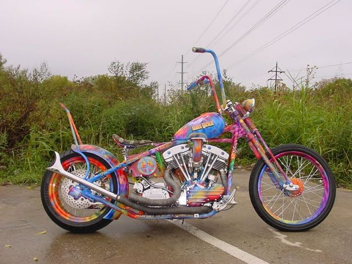 Custom chopper by Rick Fairless, Strokers Dallas