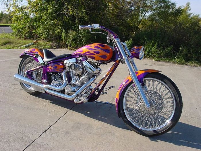 Custom chopper by Rick Fairless, Strokers Dallas