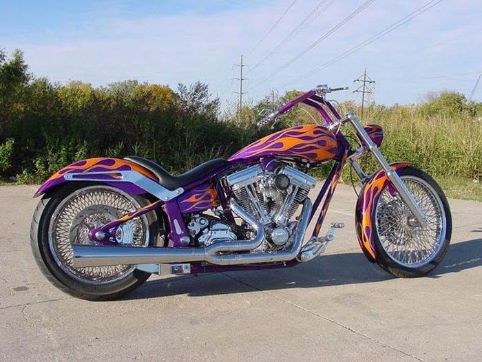 Custom chopper by Rick Fairless, Strokers Dallas