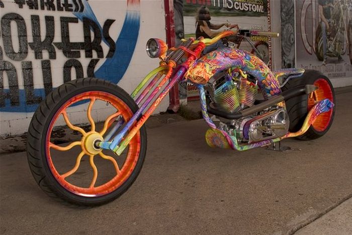 Custom chopper by Rick Fairless, Strokers Dallas