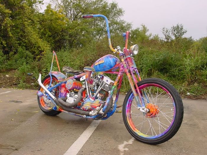 Custom chopper by Rick Fairless, Strokers Dallas