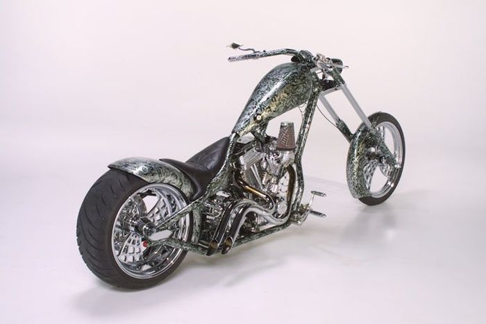 Custom chopper by Rick Fairless, Strokers Dallas