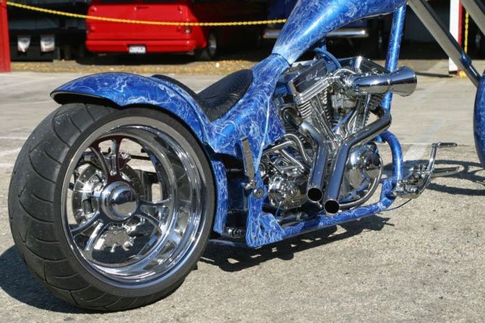 Custom chopper by Rick Fairless, Strokers Dallas