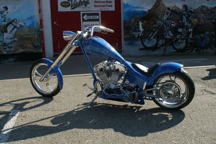 Custom chopper by Rick Fairless, Strokers Dallas