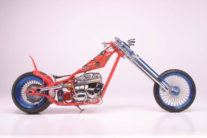 Custom chopper by Rick Fairless, Strokers Dallas