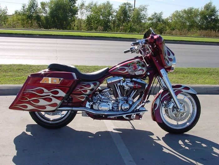 Custom chopper by Rick Fairless, Strokers Dallas