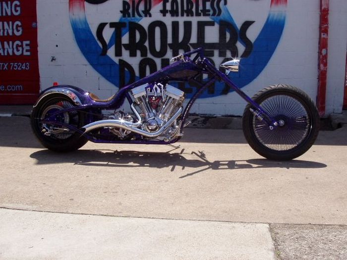 Custom chopper by Rick Fairless, Strokers Dallas