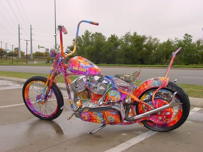 Custom chopper by Rick Fairless, Strokers Dallas