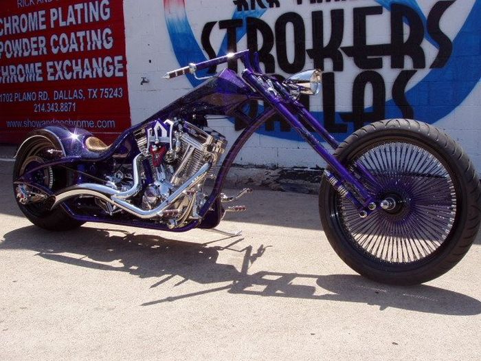 Custom chopper by Rick Fairless, Strokers Dallas