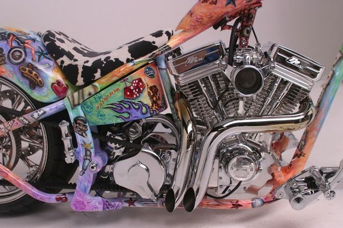 Custom chopper by Rick Fairless, Strokers Dallas