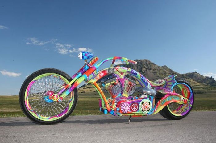 Custom chopper by Rick Fairless, Strokers Dallas