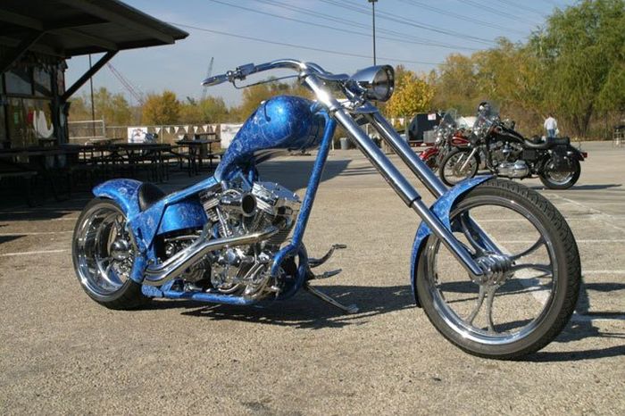 Custom chopper by Rick Fairless, Strokers Dallas