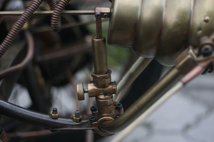 motorized steampunk tricycle