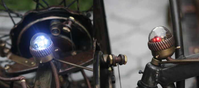 motorized steampunk tricycle