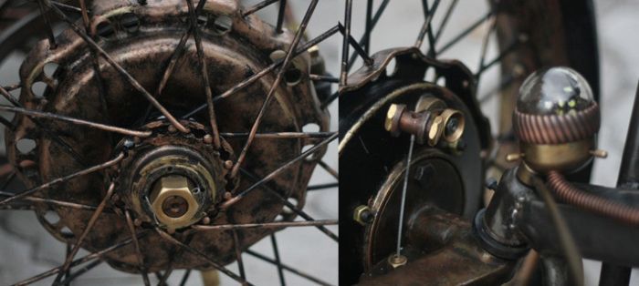 motorized steampunk tricycle