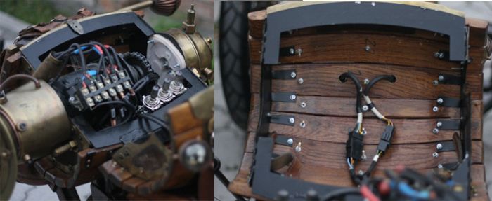 motorized steampunk tricycle