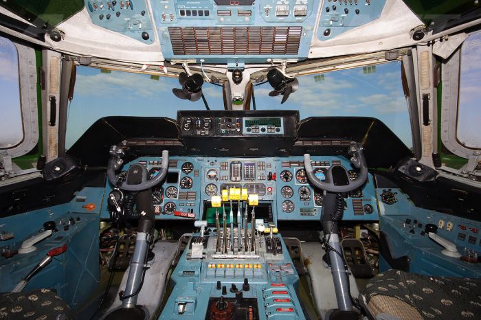 airplane cockpit