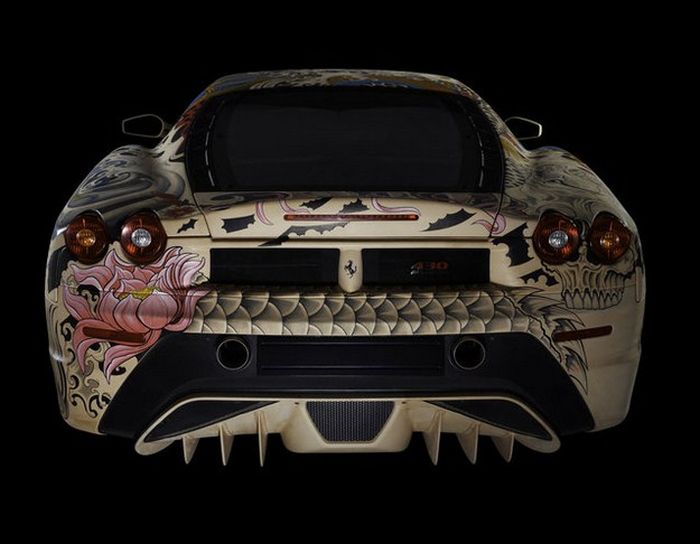 Ferrari F430 with tattoos by Philippe Pasqua