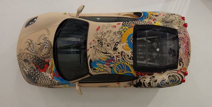 Ferrari F430 with tattoos by Philippe Pasqua