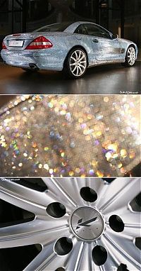 TopRq.com search results: Mercedes-Benz SL500 coverd with Swarovski Crystal