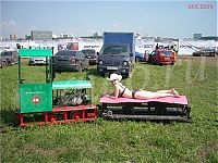 Transport: self-made ridable miniature railway