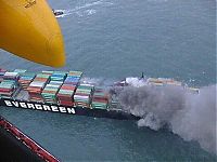 Transport: container ship accident