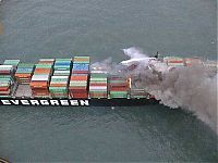 Transport: container ship accident