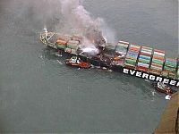 Transport: container ship accident