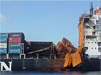 Transport: container ship accident